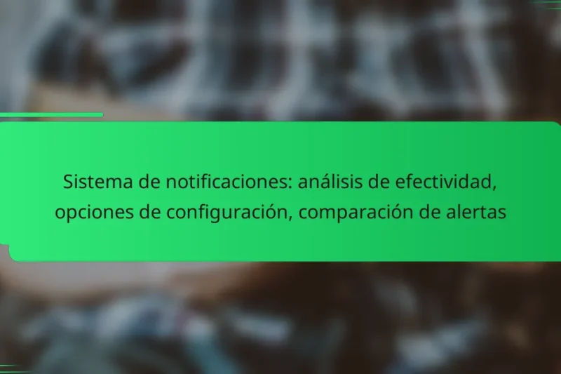 Sistema de notificaciones: análisis de efectividad, opciones de configuración, comparación de alertas